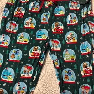 Little Sleepies Green Pajama Bottoms with Cartoon Characters